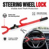 Telescopic Steering Wheel Lock for Vehicle Security – Adjustable U-Shaped