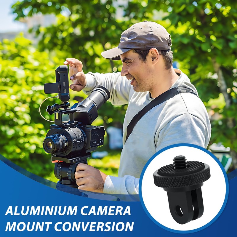 2 Pcs 1/4"-20 Camera Tripod Conversion Adapter, Aluminum Camera Tripod