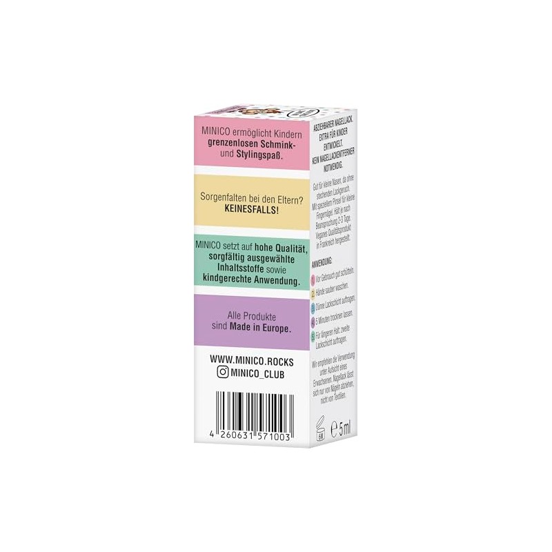 Premium Children's Nail Polish Pearly Mauve, 5 ml, Removable, Child-friendly,