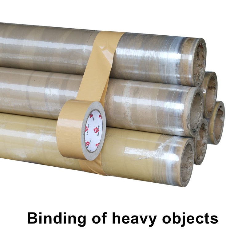 BOMEI PACK Tan Beige Duct Tape Heavy Duty,9 Mil Thickness,2