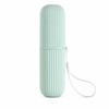 Portable Travel Toothbrush Holder with Cup - Compact Toothpaste Storage