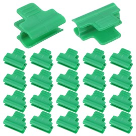 M METERXITY 100-Pack Greenhouse Clamps for 7/16 Inch PVC Pipe, Greenhouse Film Clamps Shading Net Rod Clip for Garden Net/Row Cover/Greenhouse Plastic Sheeting [Green]