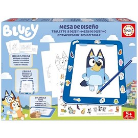 Educa Design Tisch. Gestalten, malen und dekorieren Sie mit dem neuen leuchtenden Zeichentablett von Bluey Mehr als 25 Verschiedene Modelle zum Zeichnen so oft Sie möchten. Ab 5 Jahren (20005), Varié
