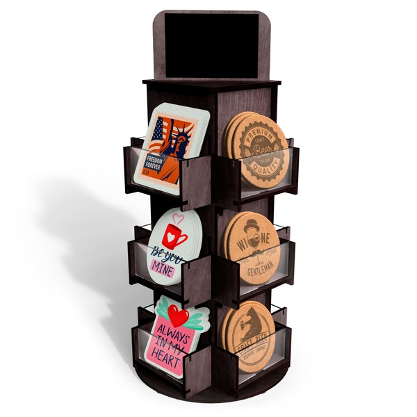 DS The Display Store 3 Tier Rotating Sticker Display Stand