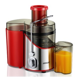 Juicer Machines, Juilist 3" Wide Mouth Juicer Extractor Max Power 800W, for Vegetable and Fruit with 3-Speed Setting, 400W Motor, Easy to Clean, Red
