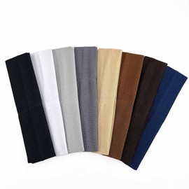 Breites Haarband Damen Sport Stirnband Herren,8 Stück rutschfeste Stirnbänder Elastisches Tuch Kopfband Schweiß Haarbänder Sportstirnband für Yoga Laufen Exercise Mehrfarbig 19,5 x 5cm