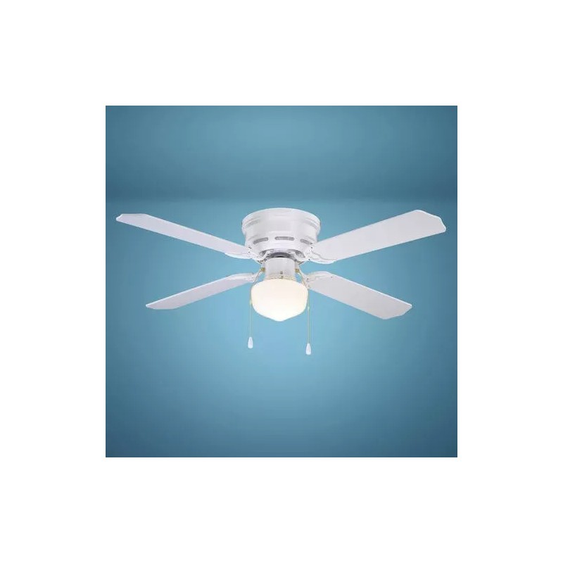 Patriot Lighting 42" White Indoor Ceiling Fan Flush Mount 4