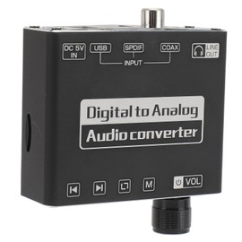 Digital to Analog Audio Converter with 5.1 Receiver, Digital Optical to Analog Adapter for Phone Tablet Computer TV Speaker