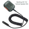 BAOFENG Tactical Speaker Microphone Handheld Remote Dual PTT Volume Adjustable