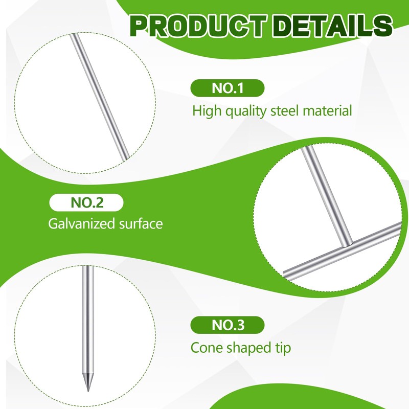 Zonon 2 Pack T-Handle Ground Rod Galvanized 3' L x