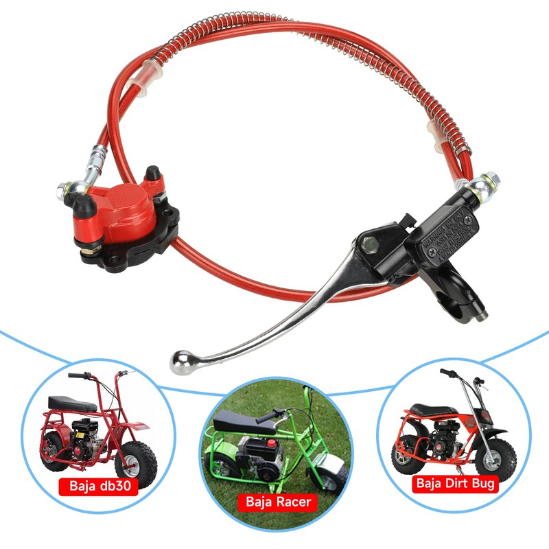 FVRITO Upgraded Mini Bike Hydraulic Disc Brake Kit for Baja