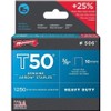 Arrow Fastener T50 Heavy Duty Staples, 3/8"