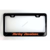 none HARLEY DAVIDSON ORANGE ~ Black License Plate Frame -