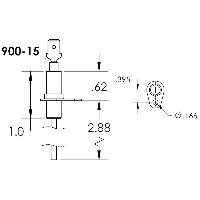 Duralight Furnace Flame Sensor Replacement For York Coleman Evcon Luxaire