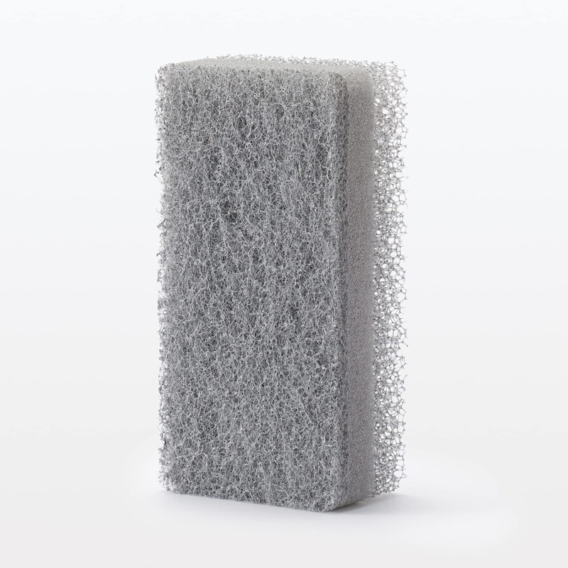 Mujinrushi Ryohin Urethane Foam Three-Layer Sponge 6×12×3.5cm Gray 3-Piece Set