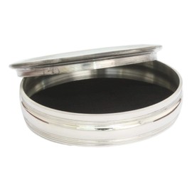 Gamekeepers Cottage gifts Trowel Pewter Jewellery Trinket Round English Pill Box 617