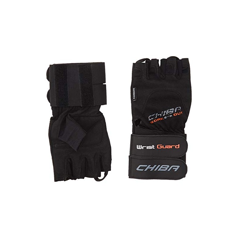 Chiba Men's Wrist Guard II Training Glove-Black, X-Small