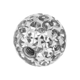 PIERCINGLINE Universal Screw Ball, Crystals and Epoxy, Piercing Attachments, Ball Replacement, Choice of Colours and Sizes