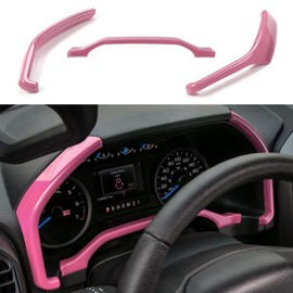 Keptrim for F150 Pink Dashboard Center Console Dash Board Trim for 2015-2020 Ford F150, 2017-2020 F250 F350, 3pcs