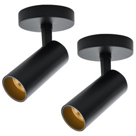 JARLSTAR LED Ceiling Spotlight 3000K (Warm White 2Pack 12W No Dimmable,Spot Lights Black with 360° Pivoting Fixture, Adjustable Directional Indoor Spot Light,Tilt Angle Accent Lighting, 24°Beam Angle