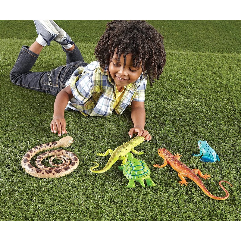 Learning Resources Jumbo Reptiles & Amphibians - Tortoise, Gecko, Snake,