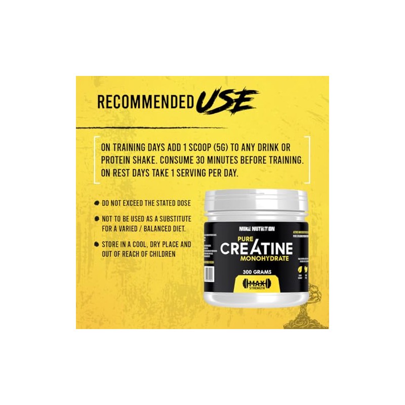 Nuke Nutrition Creatine Monohydrate Powder 300g - Micronised