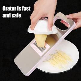 Food Safety Holder for Mandolin Slicer or Grater,Finger Anti-Cut Protectors for Vegetable Grater, Food Slicer Cutter Finger Guard for Mandoline Slicer Cutting, Mandolines (Pink)