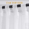 RYB HOME White Sheer Curtains for Living Room Privacy Semi