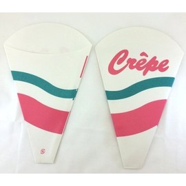 クレープ袋 包装紙 三角袋 グリーンピンク 100枚