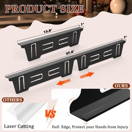 2 Pack Expandable Stainless Steel Stove Gap Covers (13.8"-27.6"), Retractable Fill the Gap Between Stove & Counter Top with Heat Resistant Range Trim & Guard, Slide-in Seamless Kitchen Accessory Kit