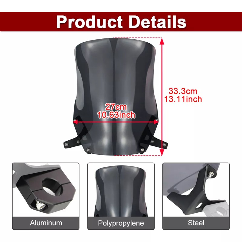 xitomer Fit For 03-24 Honda Ruckus 50 (Zoomer) Front Windshield