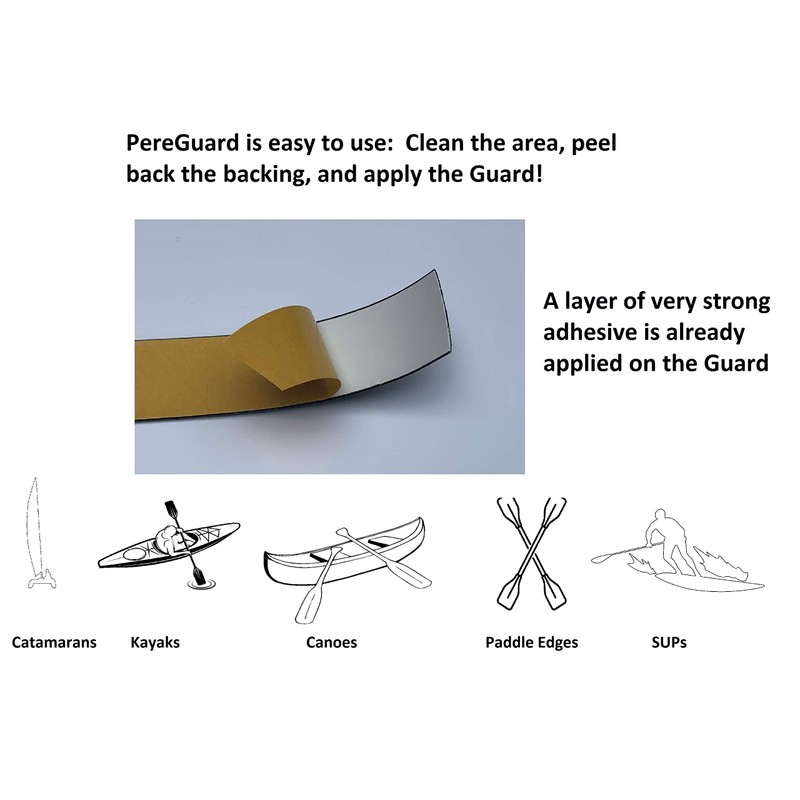 PereGuard Kayak Keel Guard 2" Width Black (5 feet) Kayak