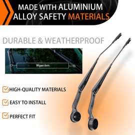 AutoHornix 1 Pair Front Windshield Wiper Arm Kit Noiseless Fits Compatible with Ford Escape 2013-2019 Replaces OE CJ5Z17527A CJ5Z17527B 43513 Left and Right