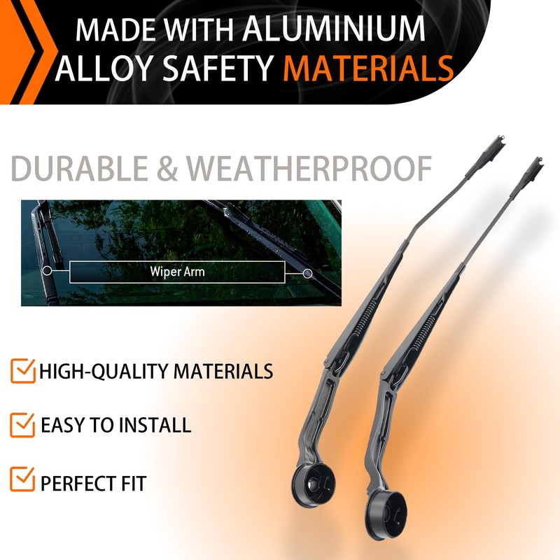 AutoHornix 1 Pair Front Windshield Wiper Arm Kit Noiseless Fits