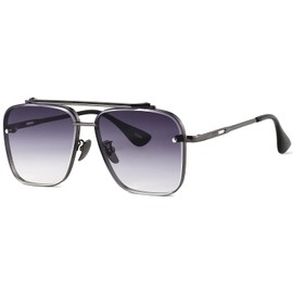 Gtand Fashion Trendy Square Aviator Gradient Sunglasses For Women Men Vintage Metal Sun Glasses