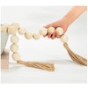 OMISHE 76" Long Large Wood Bead Garland with 1.6" Diameter