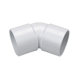 Solvent Weld White 40mm (43mm) Waste Pipe 45 Degree Bend - Pack of 2