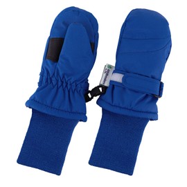 Thinsulate - Guantes impermeables de invierno para niños pequeños y bebés, Puño extralargo, color azul, 5-6 Años