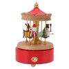 Christmas Music Box Wood Carousel Delicate Clockwork Musical Box Decoration