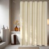 Seenus Linen Look Beige Fabric Shower Curtain Extra Long 72