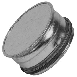 Vent Systems 4" Galvanized Steel Duct End Cap with Rubber Gasket - Dryer Vent Cap - Round Metal Plug - Duct Fitting/Tee Cap - Indoor and Outdoor Use – Closure Fitting for Round HVAC Exhaust Systems