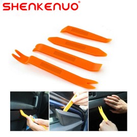 SHENKENUO 4pcs Car Trim Removal Tool Car Panel Door Dashboard Fastener Remover Pry