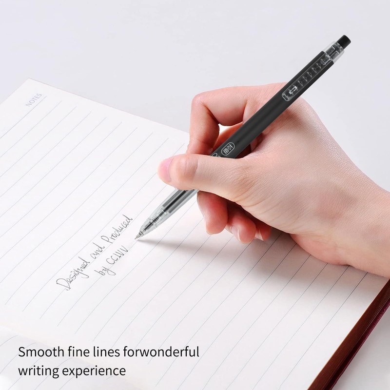 UPENOTE Gel Pens 0.28mm Extra Fine Point Pen, Black Ink,