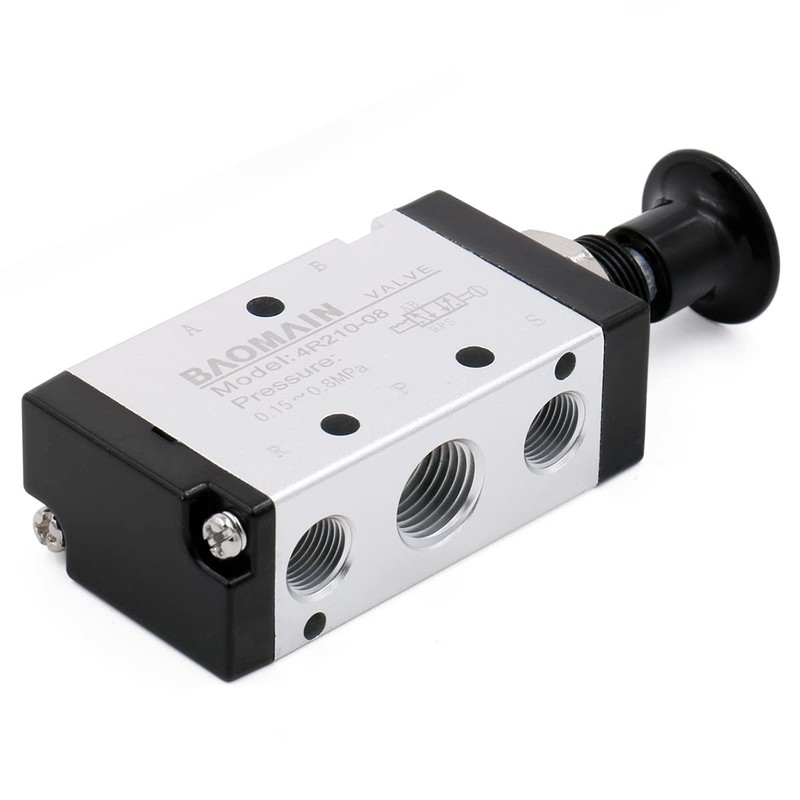 Baomain Manual Hand Pull Valve 4R210-08 G1/4" Air Inlet 5