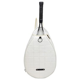apott White Tennis Bag with Compartment Tennis Carrying Sling Waterproof Racket Bag for Pickleball Badminton for Men Women Girl Boy
