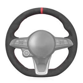 MEWANT Car Steering Wheel Cover for Alfa Romeo Giulia 2020-2022 / Stelvio 2020-2022 / Tonale 2022 (Not Fit Quadrifoglio Version)