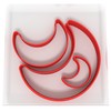 JUST CUTTERS Moon Shape Cutters | Set of 3 Plastic