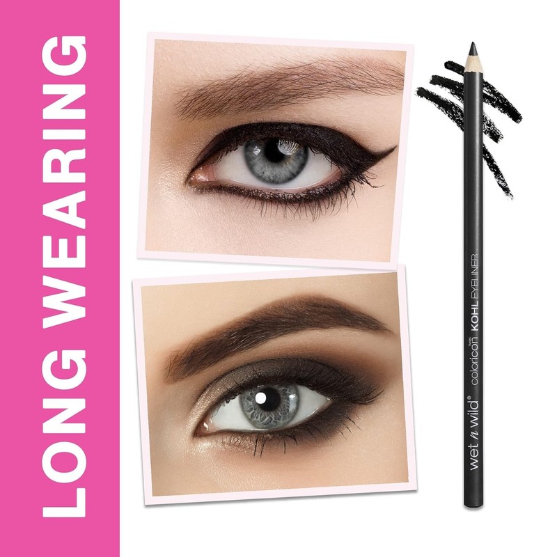 Wet n Wild Color Icon Kohl Eyeliner Pencil, Rich Hyper-Pigmente