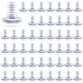 TONAUP Pack of 50 Transparent Rubber Stop Dampers, Rubber Buffers, Furniture Buffers, Anti-Collision Table Bumpers for Cabinet Doors, Drawers, Glass Tables