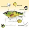 ODS Lure Slow Sinking Glide Bait with Fur Tail Lifelike